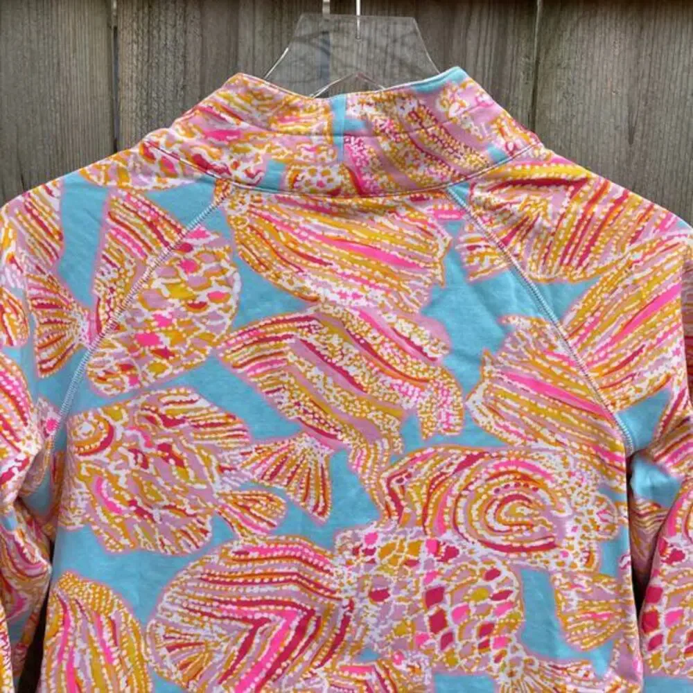 Lilly Pulitzer Popover‎ Top Pullover Tini Bikini 1/2 Zip Skipper Small Beach